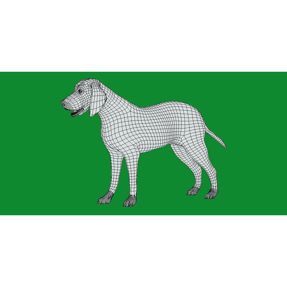 Grand Bleu De Gascogne Dog - Low-Poly Game-Ready 3D Model - View 20