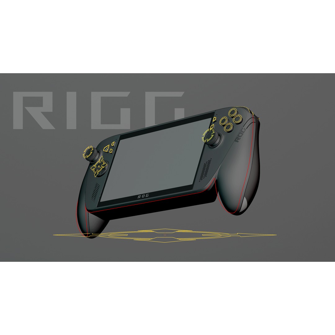 Xbox Ally X 3D Model – Realistic Game Console, Rigged, PBR Textures - View 8