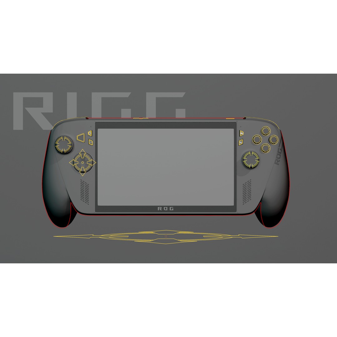 Xbox Ally X 3D Model – Realistic Game Console, Rigged, PBR Textures - View 9