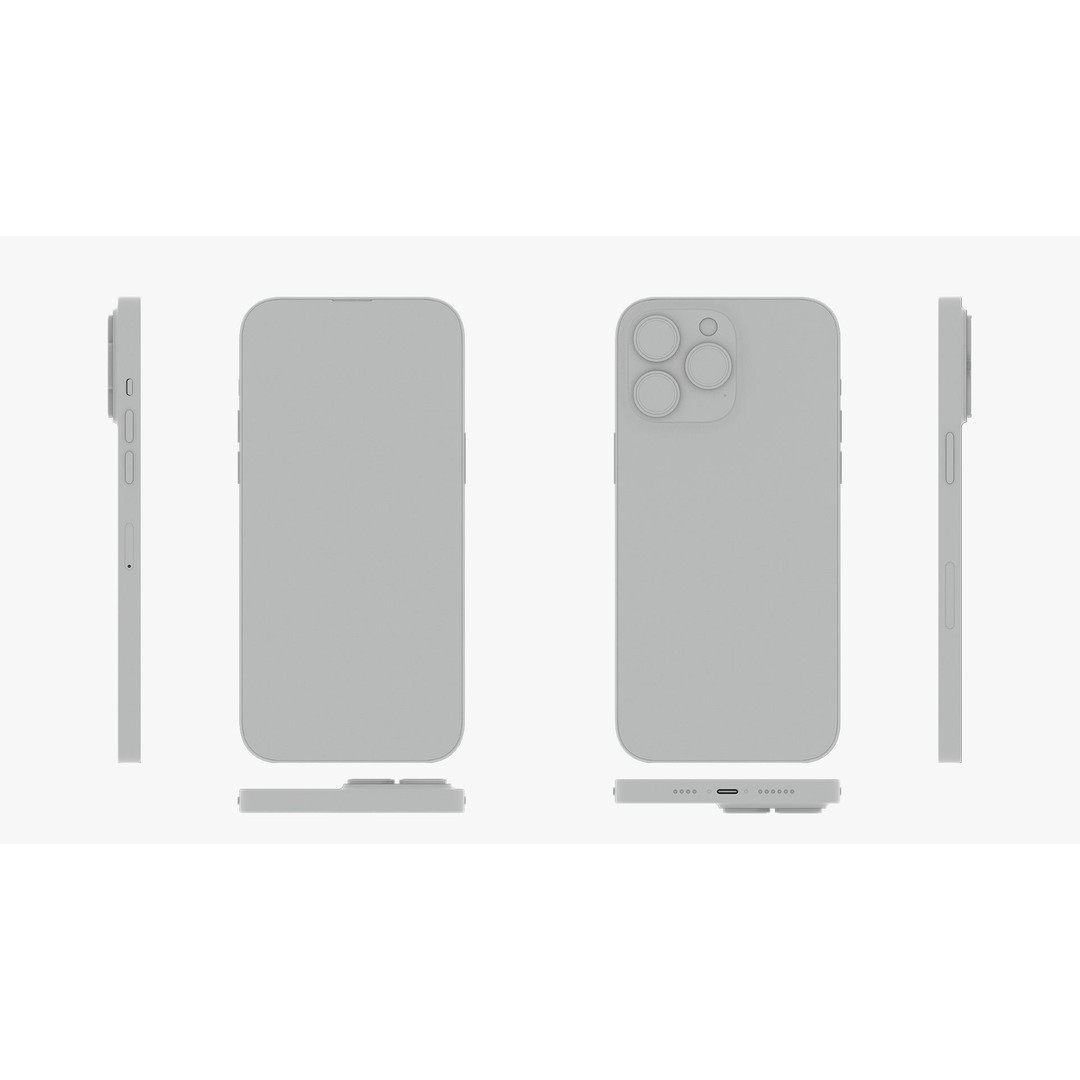 iPhone 14 Pro Max 3D Model – High Poly PBR Textures, FBX, OBJ