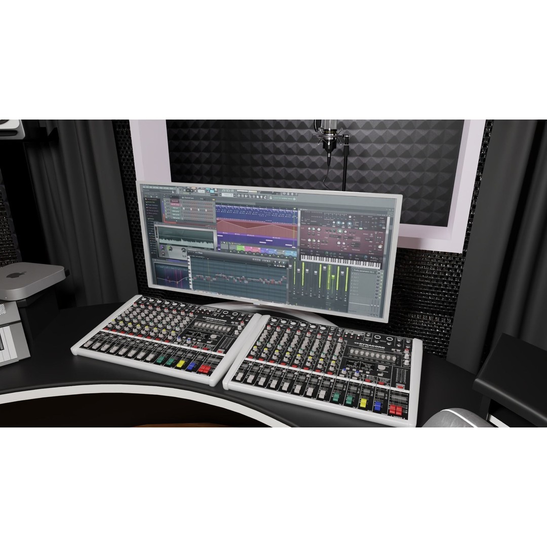 Recording Booth 3D Model – Detailed Interior Studio Asset, PBR, FBX - View 5