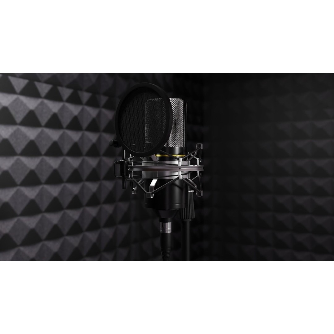 Recording Booth 3D Model – Detailed Interior Studio Asset, PBR, FBX - View 6