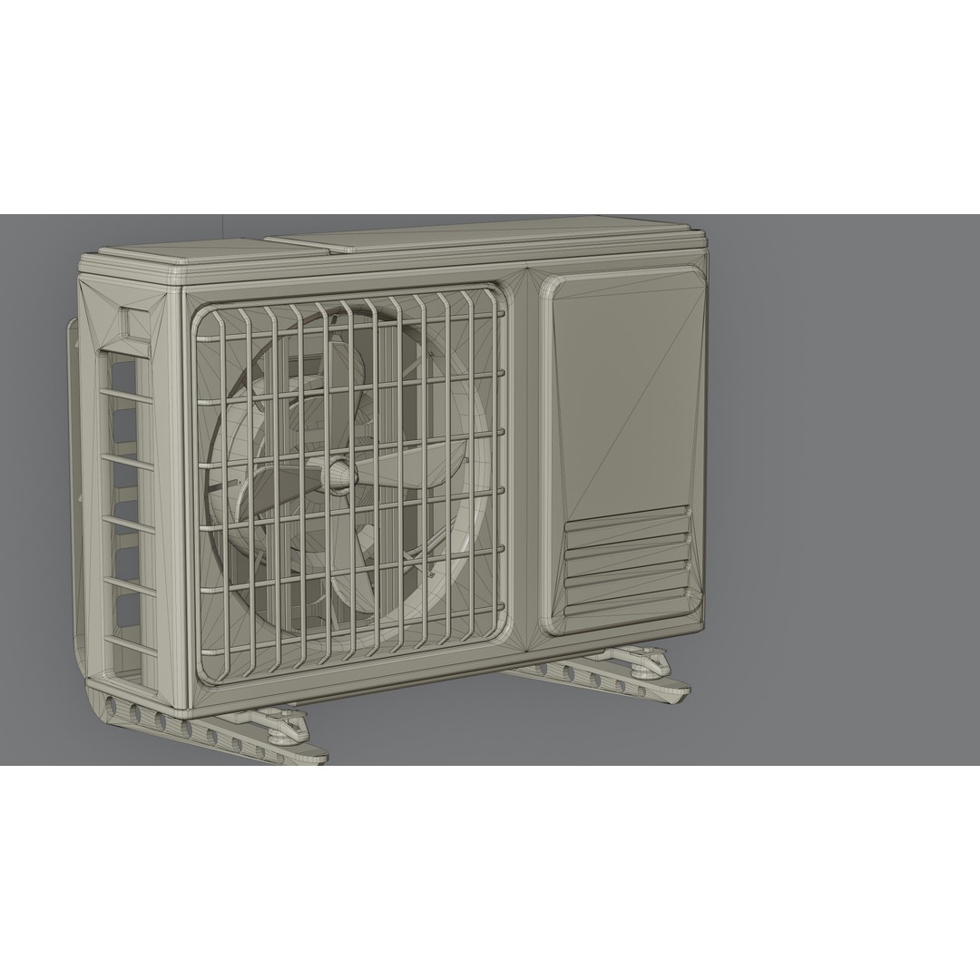 Air Conditioner 3D Model – Low Poly PBR Asset for Games, FBX