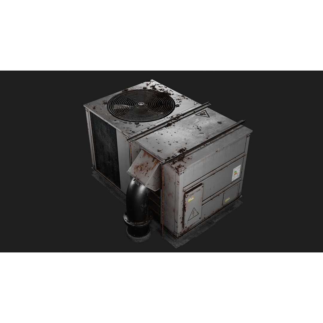 Air Conditioner 3D Model – Low Poly PBR Asset for Games, FBX - View 14