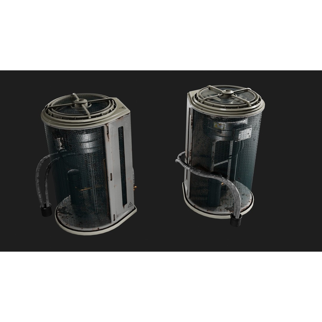 Air Conditioner 3D Model – Low Poly PBR Asset for Games, FBX - View 15