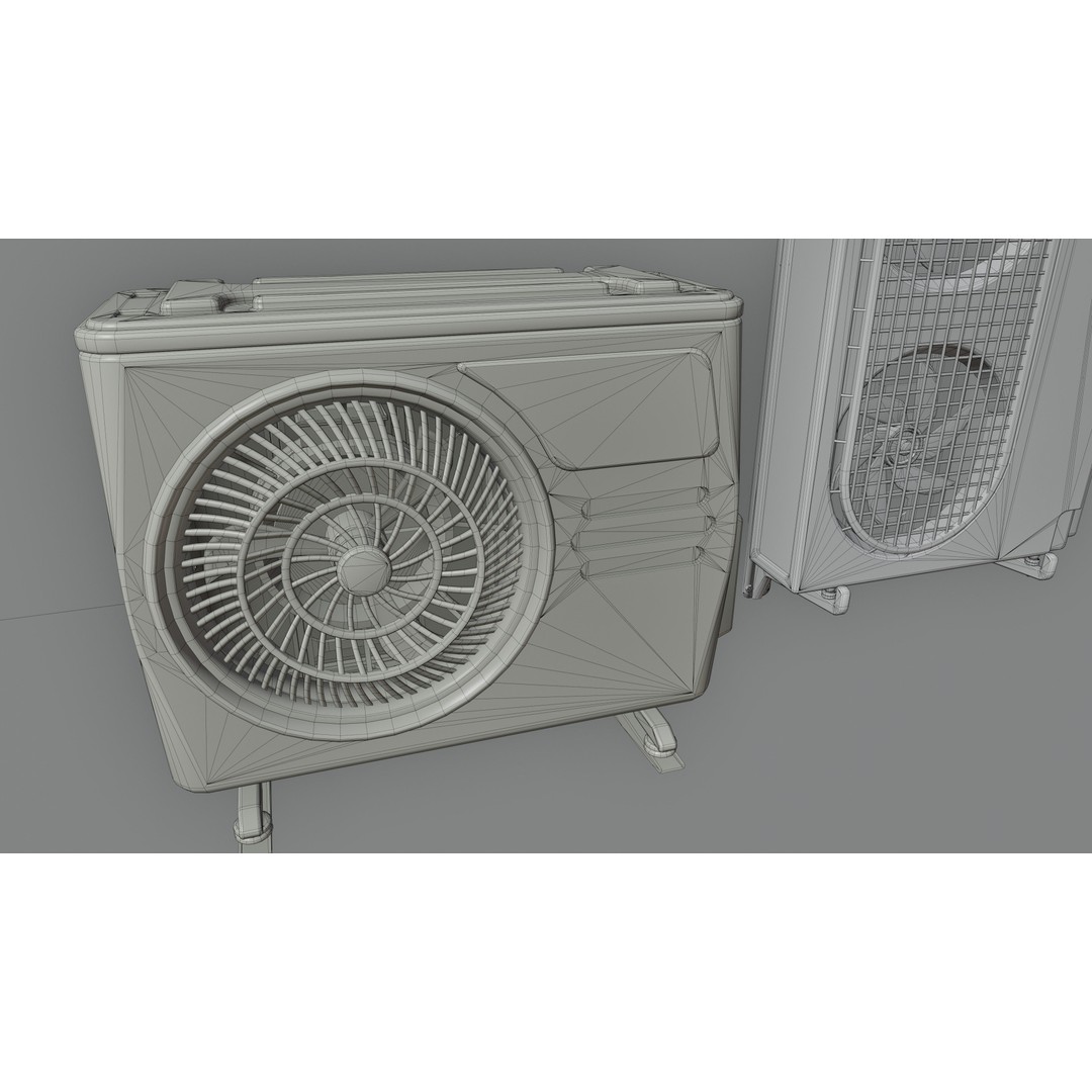 Air Conditioner 3D Model – Low Poly PBR Asset for Games, FBX - View 17