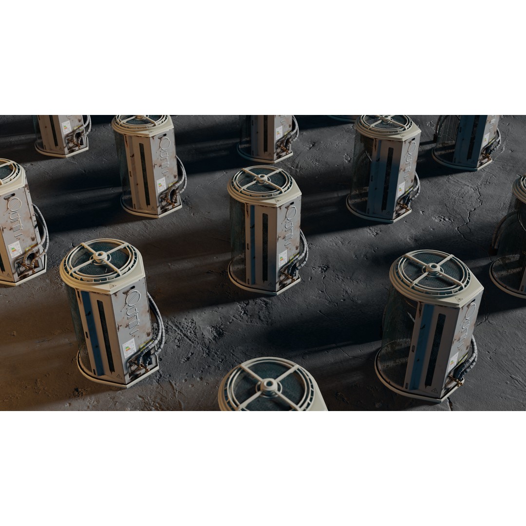 Air Conditioner 3D Model – Low Poly PBR Asset for Games, FBX - View 7