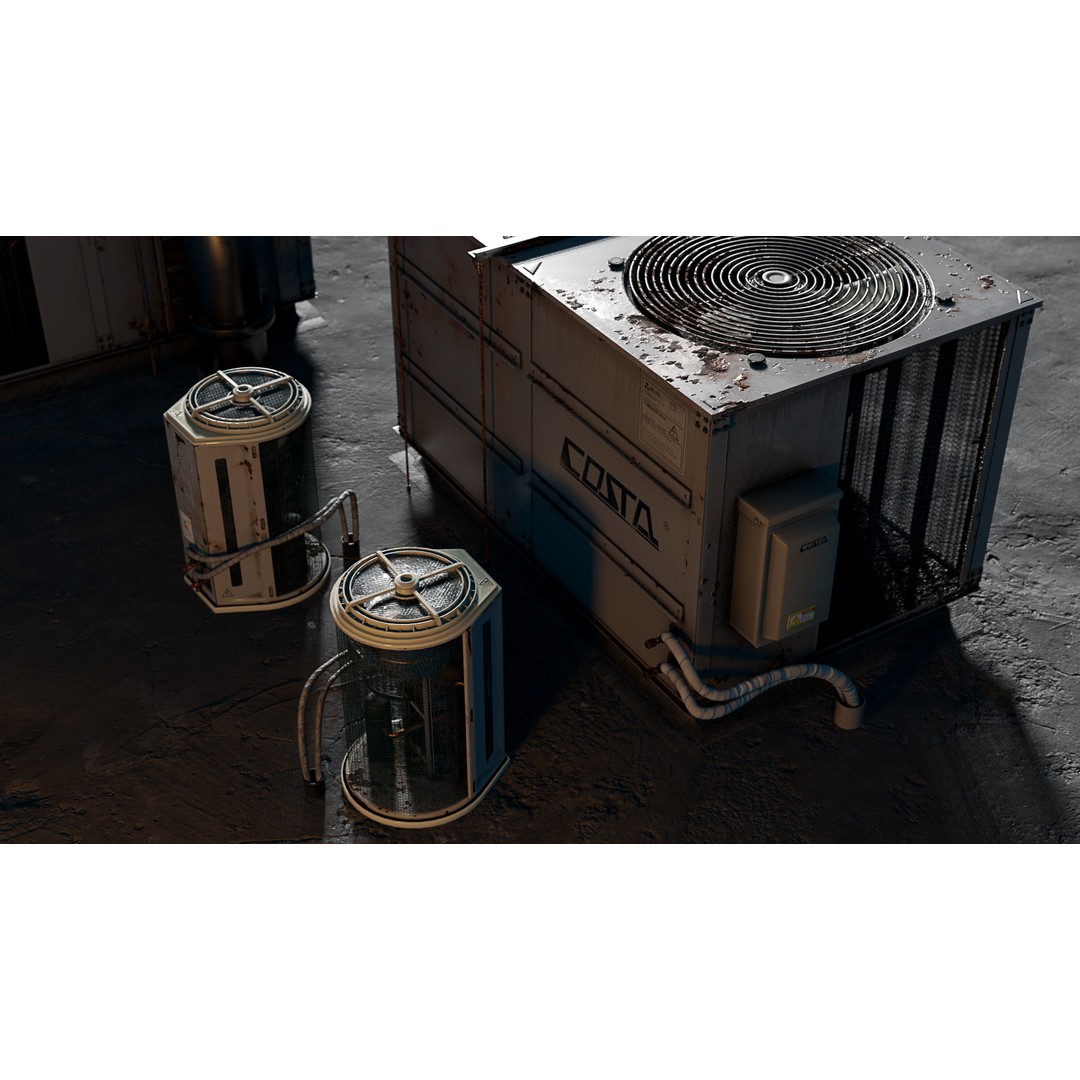 Air Conditioner 3D Model – Low Poly PBR Asset for Games, FBX - View 8