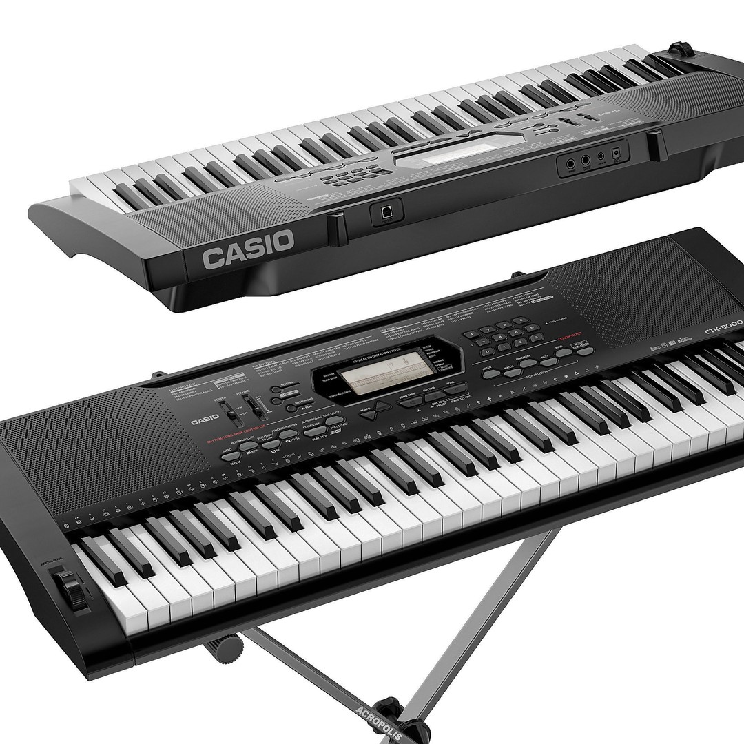 CASIO Synthesizer 3D Model – High Poly Musical Equipment, FBX, OBJ - View 8