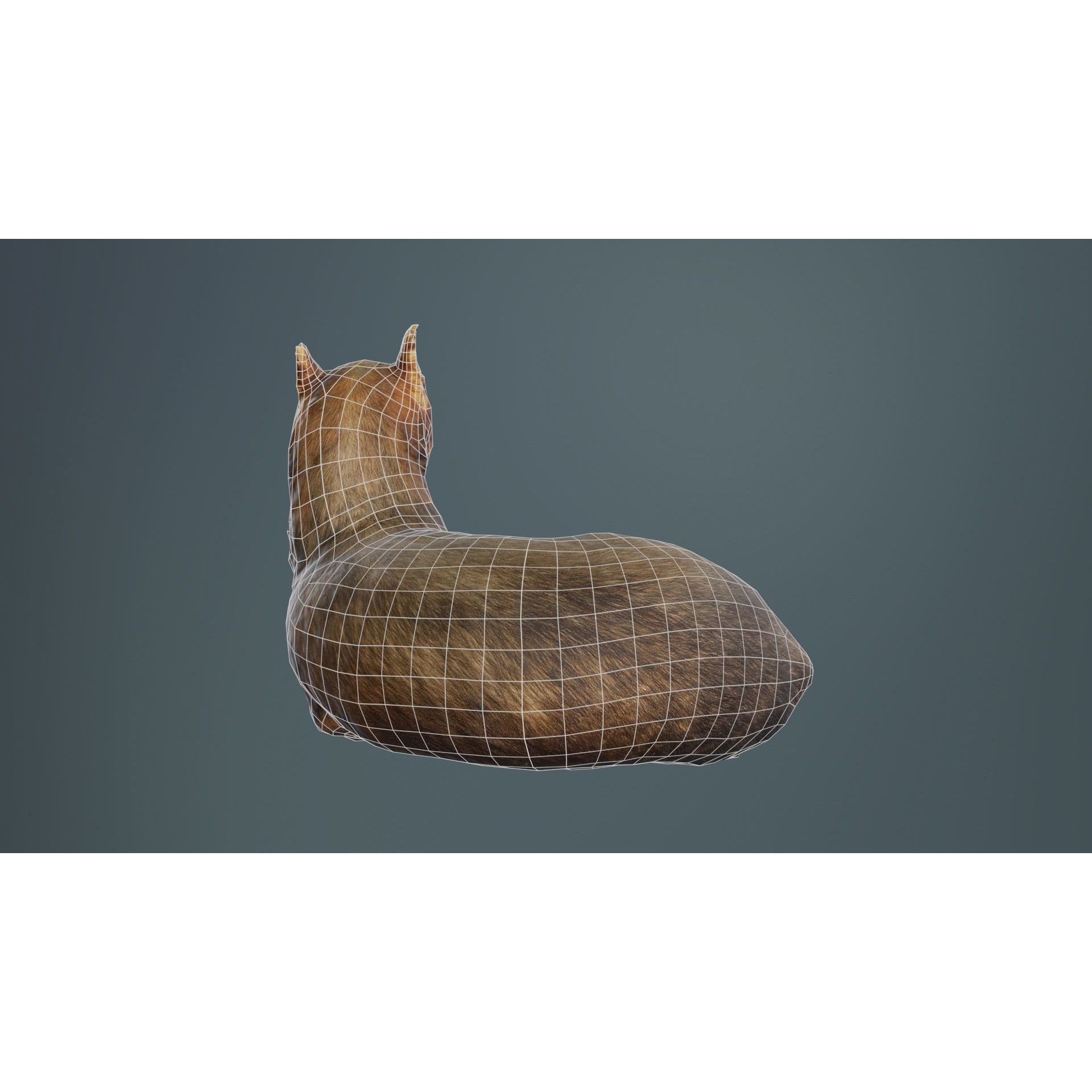 Dog - Low-Poly Game-Ready 3D Model - View 12