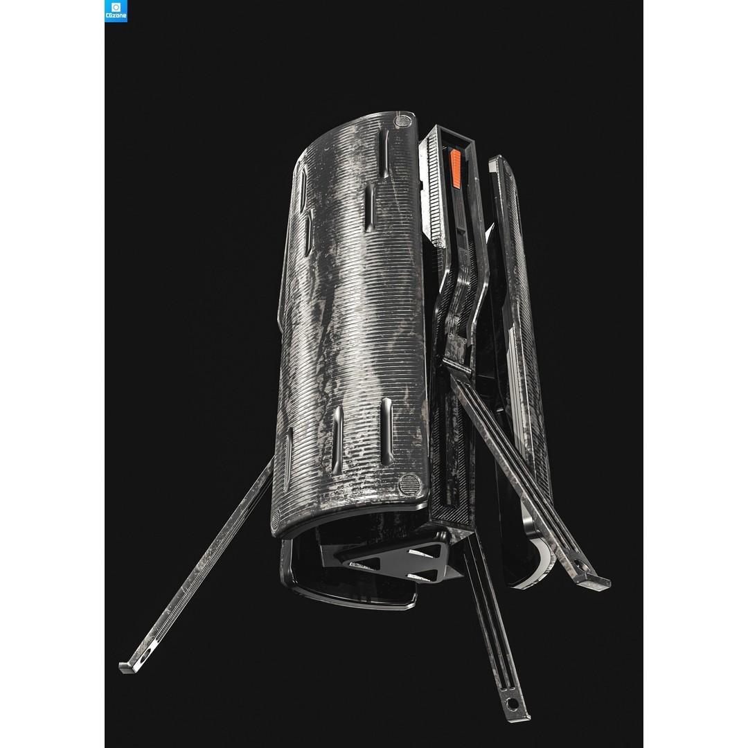 Sci-Fi Scanner 3D Model – Low Poly PBR Game Asset, FBX & More - View 11