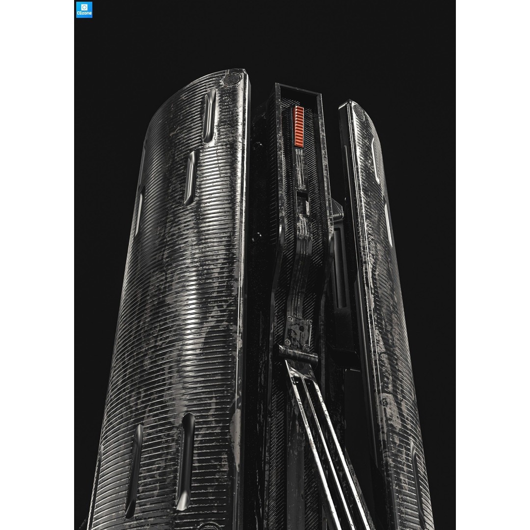 Sci-Fi Scanner 3D Model – Low Poly PBR Game Asset, FBX & More - View 9