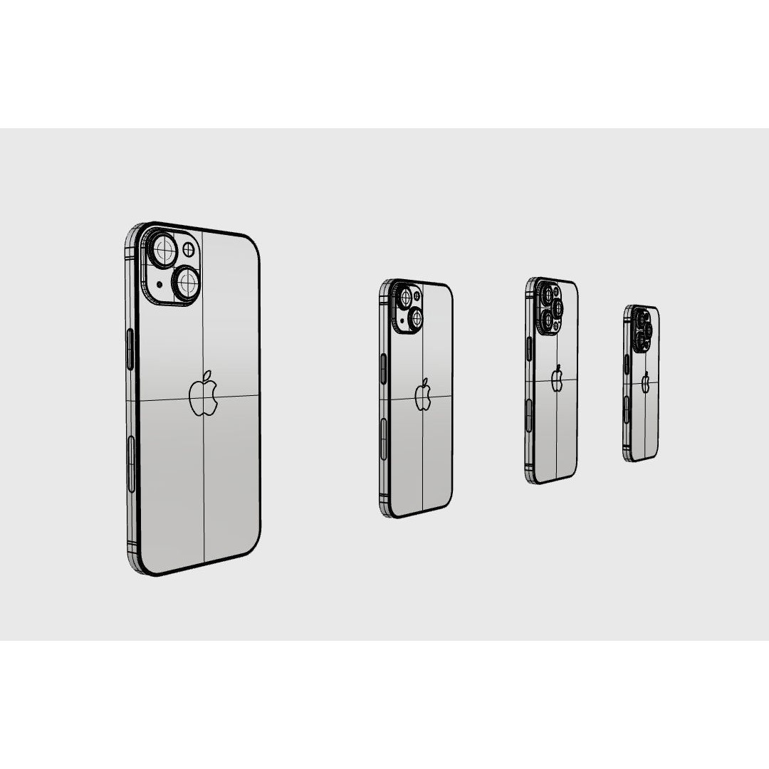 Apple iPhone 14 3D Model – High Poly PBR Game Asset, FBX, OBJ - View 19