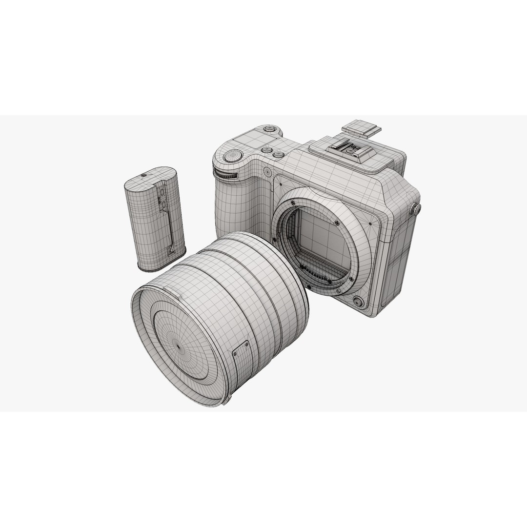 Hasselblad X2D 100c Camera 3D Model – High Poly PBR Asset, FBX - View 14