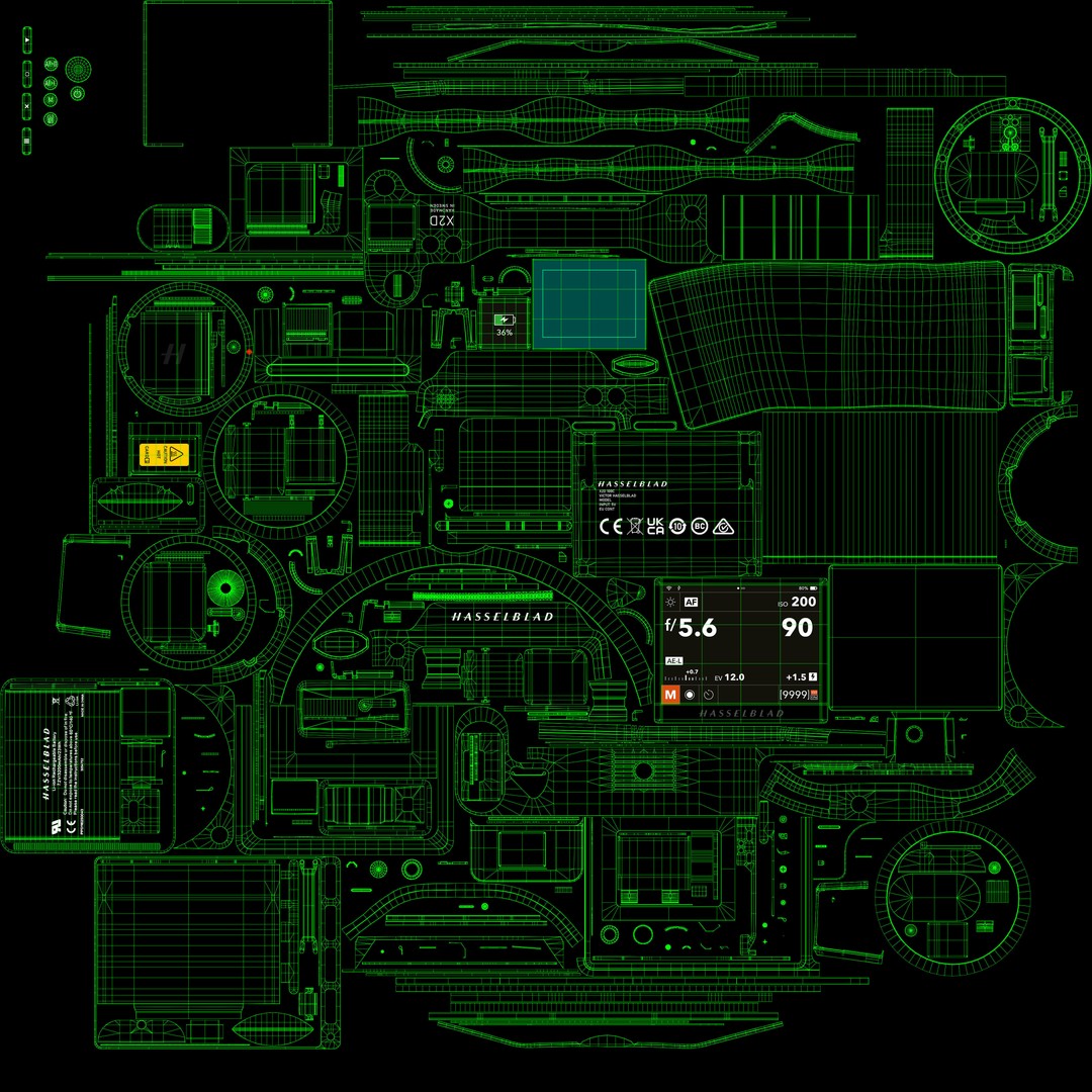 Hasselblad X2D 100c Camera 3D Model – High Poly PBR Asset, FBX - View 52