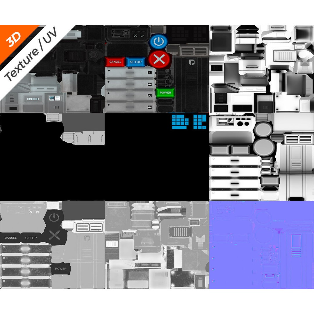 Photocopier 3D Model – Low Poly PBR Asset for Games, FBX, OBJ