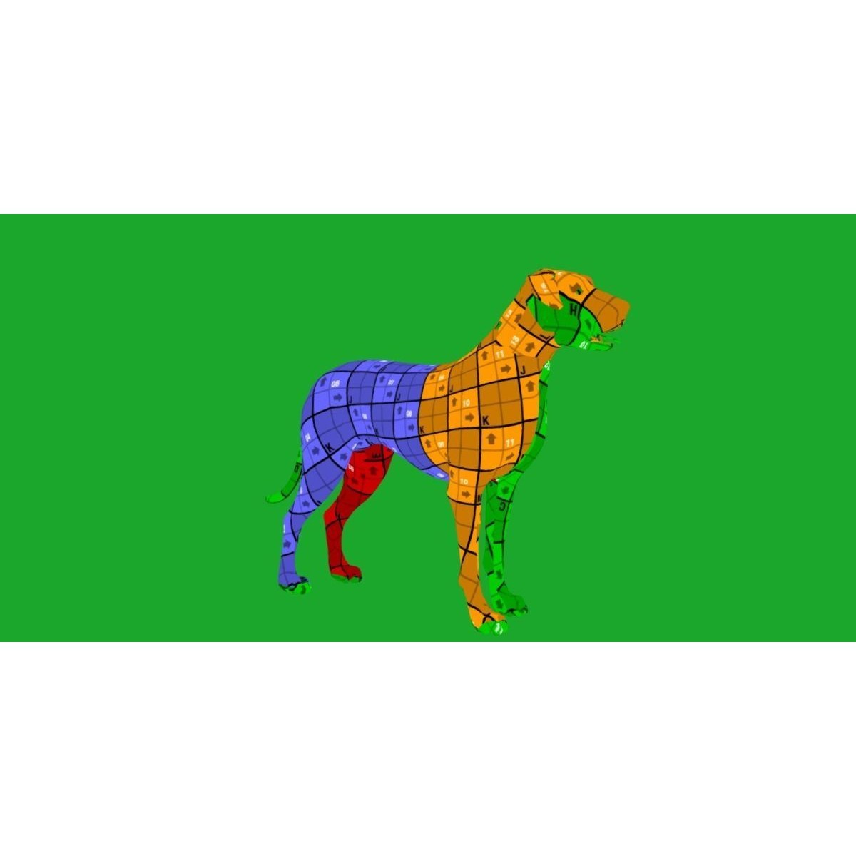 Irish Wolfhound Dog - Low-Poly Game-Ready 3D Model - View 19