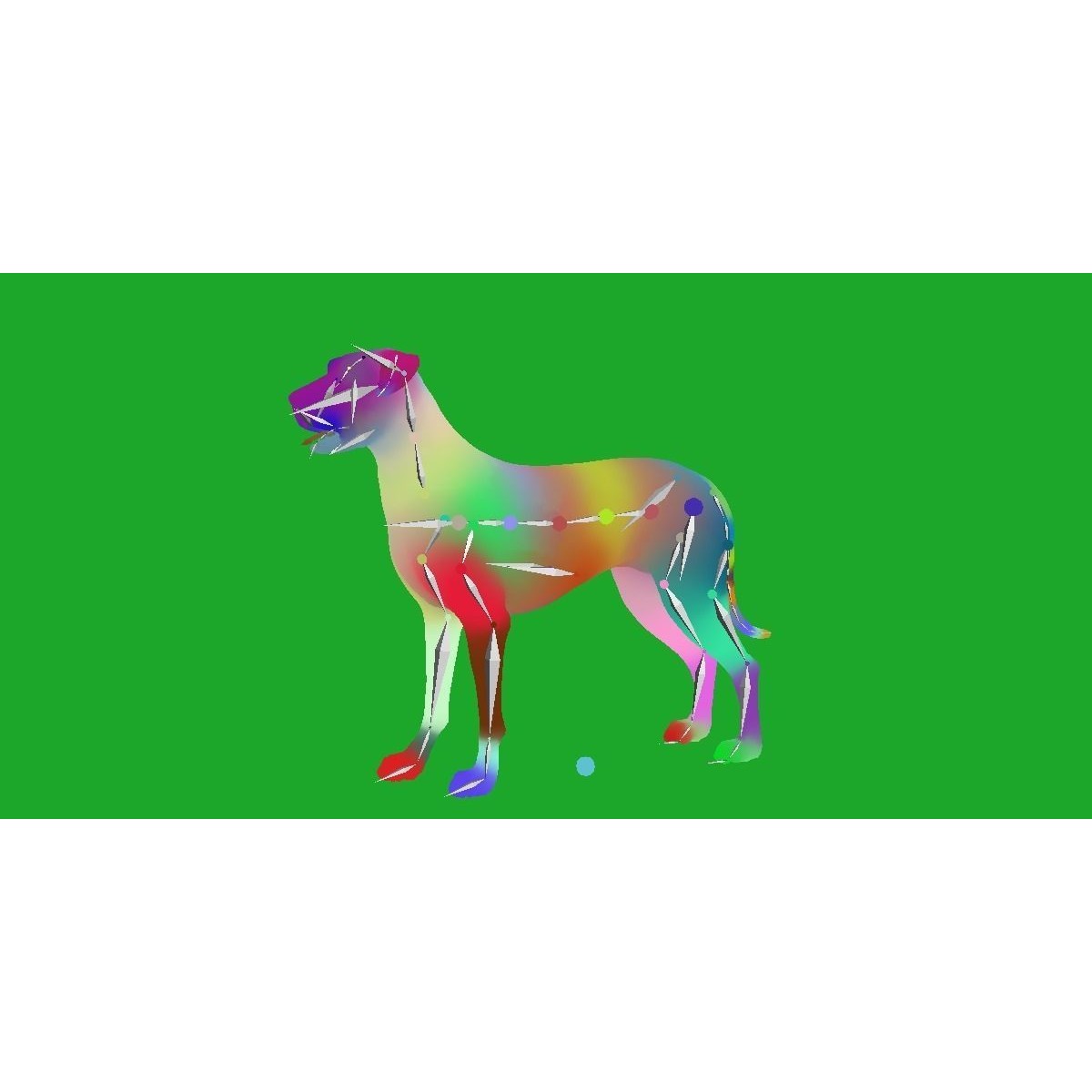 Irish Wolfhound Dog - Low-Poly Game-Ready 3D Model - View 27