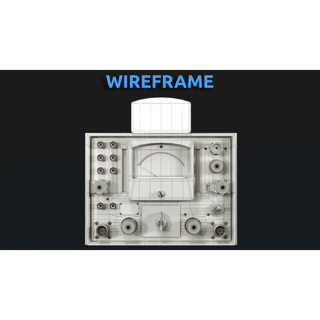 Control Panel 3D Model – Vintage Electronics Asset, PBR Textures, FBX