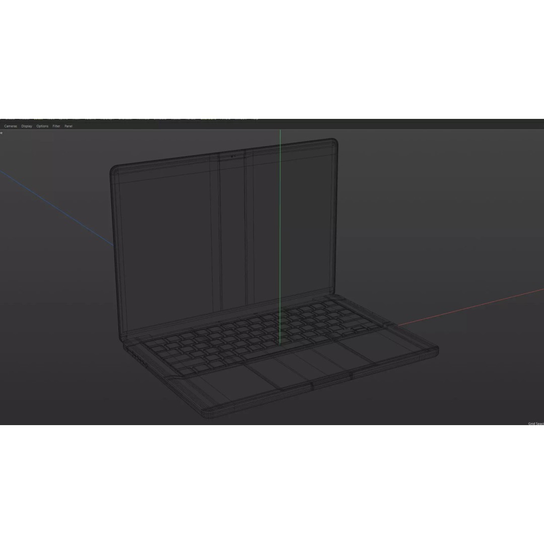MacBook Pro M5 3D Model – High Poly Laptop, After Effects & Cinema 4D