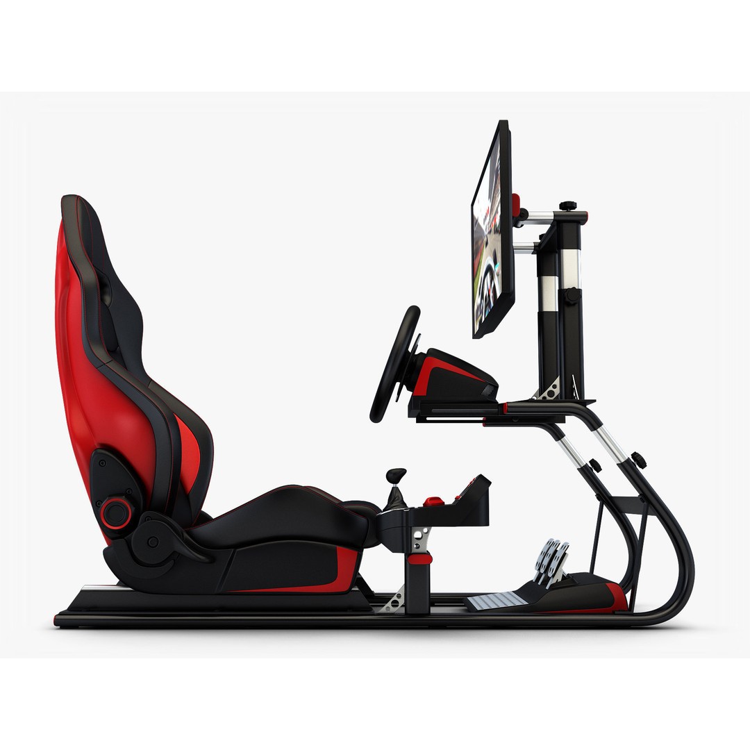 Racing Game Simulator Display 3D Model – High Poly PBR Asset, FBX, OBJ - View 10