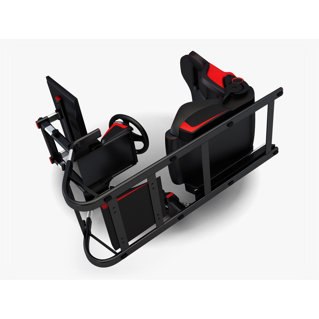 Racing Game Simulator Display 3D Model – High Poly PBR Asset, FBX, OBJ - View 12