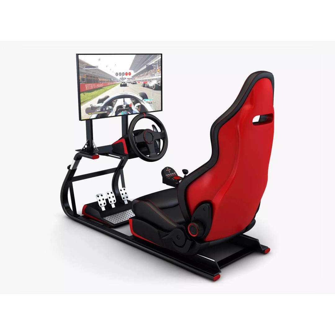 Racing Game Simulator Display 3D Model – High Poly PBR Asset, FBX, OBJ - View 2