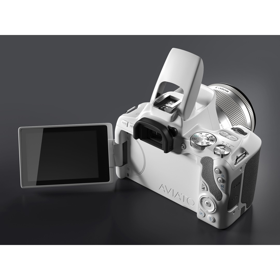 Canon 200D 3D Model – Realistic High Poly Camera Asset, FBX, OBJ - View 6