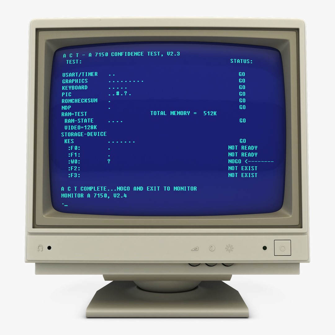 CRT Monitor 3D Model – High Poly Retro Display, FBX, OBJ, STL - View 11