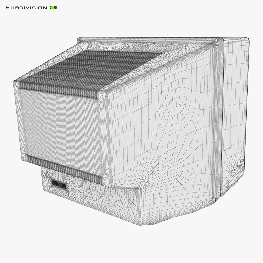 CRT Monitor 3D Model – High Poly Retro Display, FBX, OBJ, STL - View 16