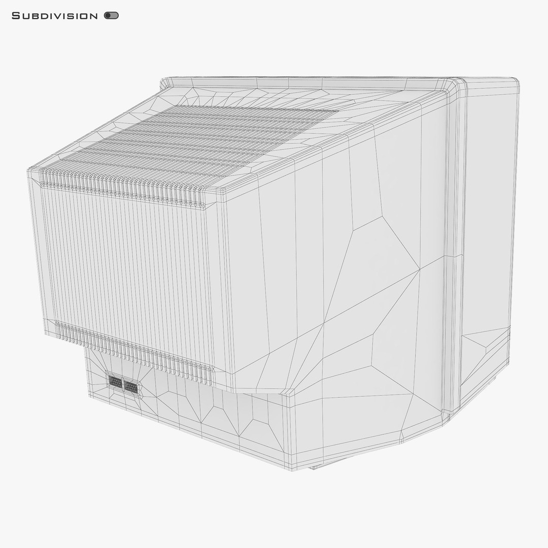 CRT Monitor 3D Model – High Poly Retro Display, FBX, OBJ, STL - View 17