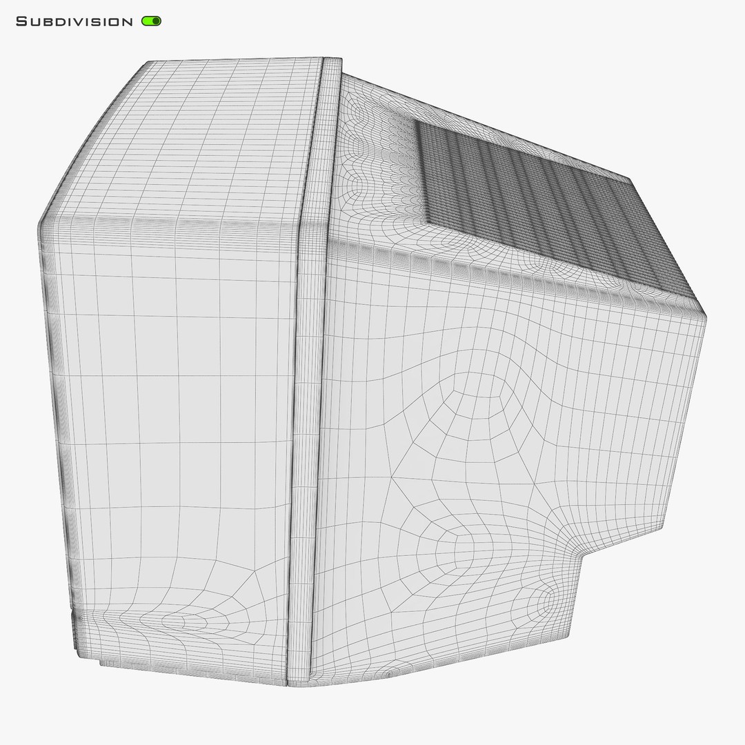 CRT Monitor 3D Model – High Poly Retro Display, FBX, OBJ, STL - View 26