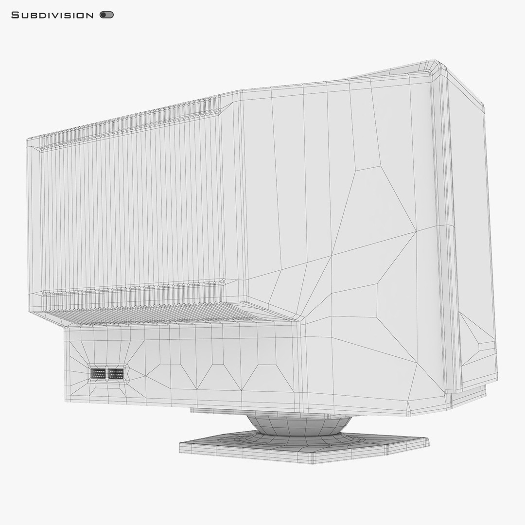 CRT Monitor 3D Model – High Poly Retro Display, FBX, OBJ, STL - View 29