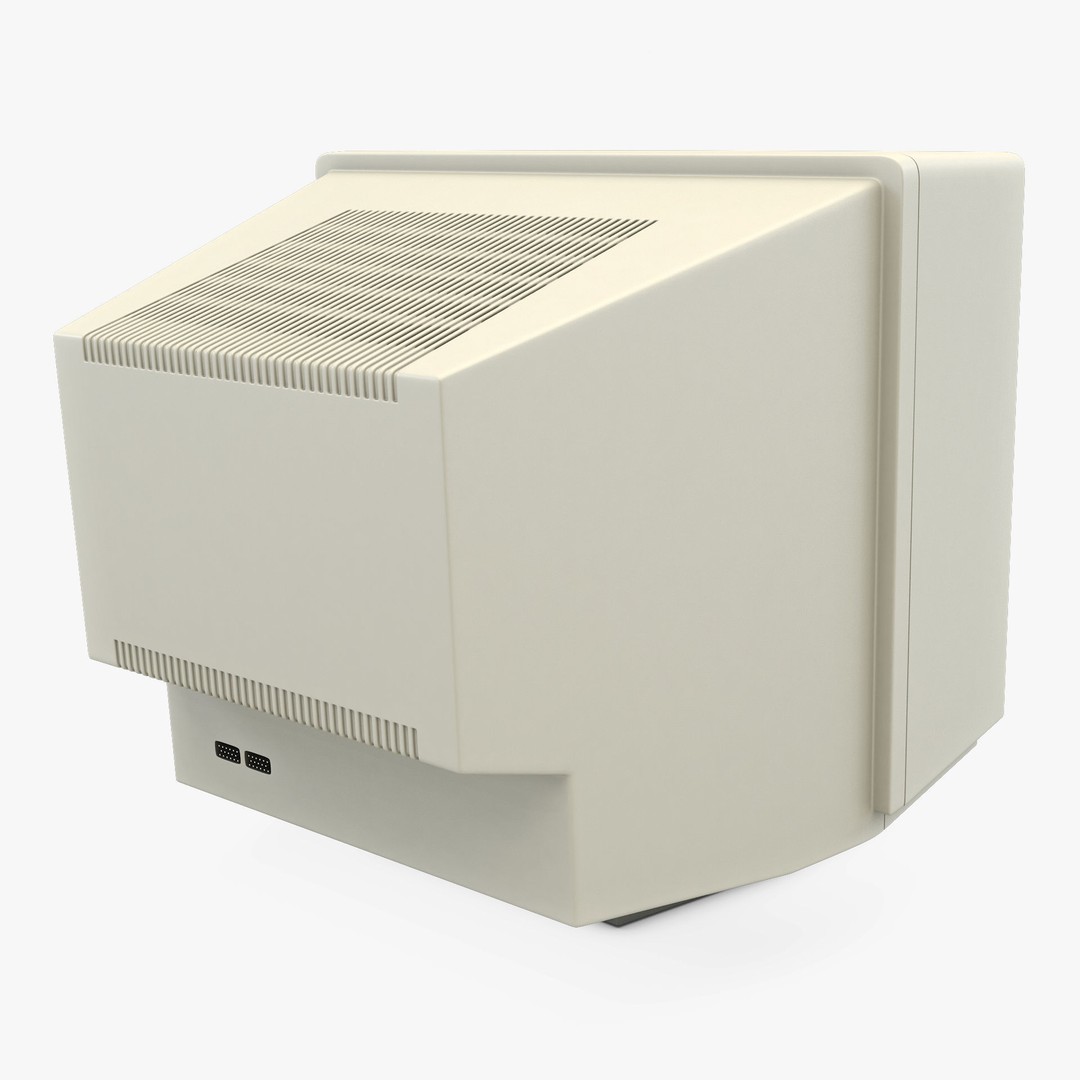 CRT Monitor 3D Model – High Poly Retro Display, FBX, OBJ, STL - View 4