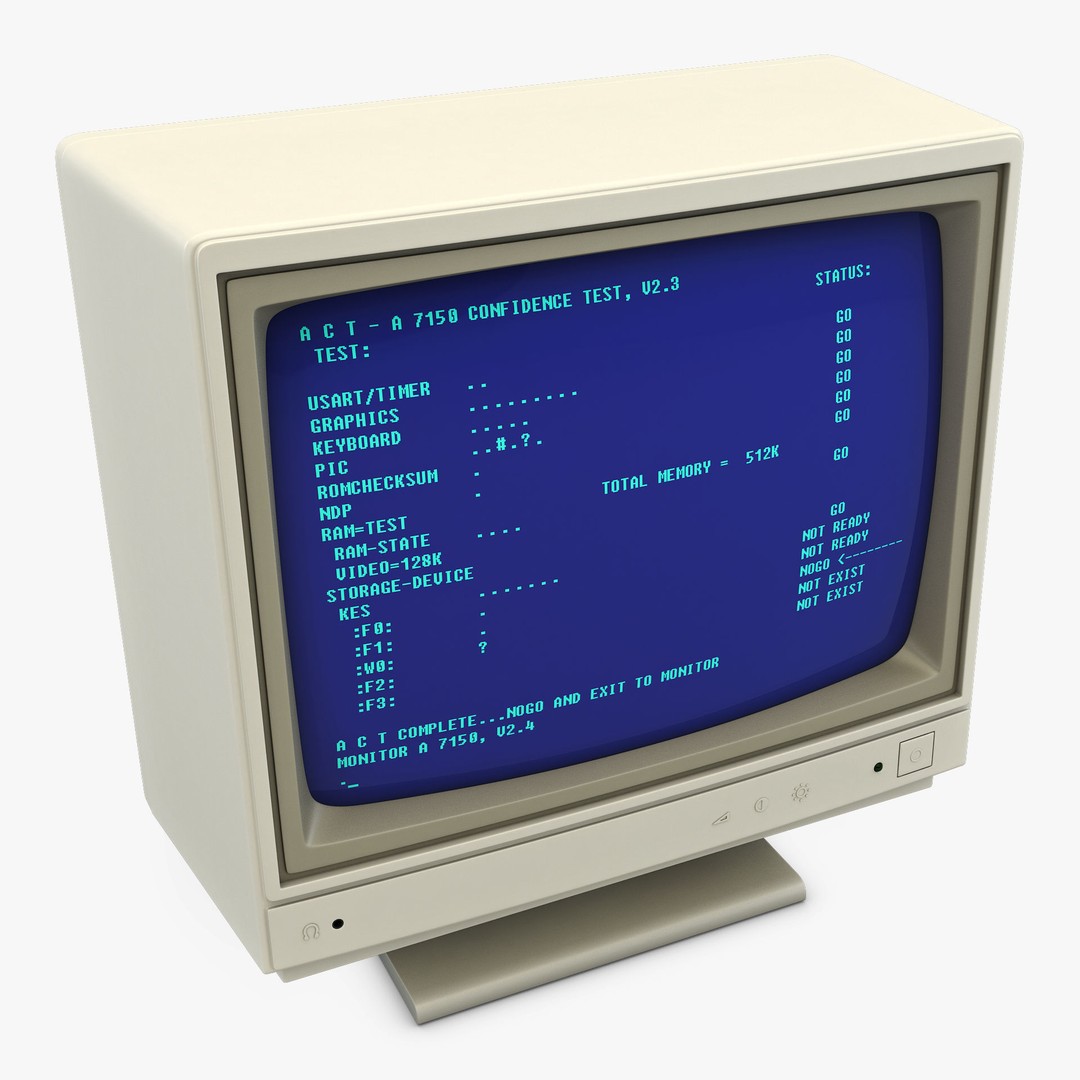 CRT Monitor 3D Model – High Poly Retro Display, FBX, OBJ, STL - View 5