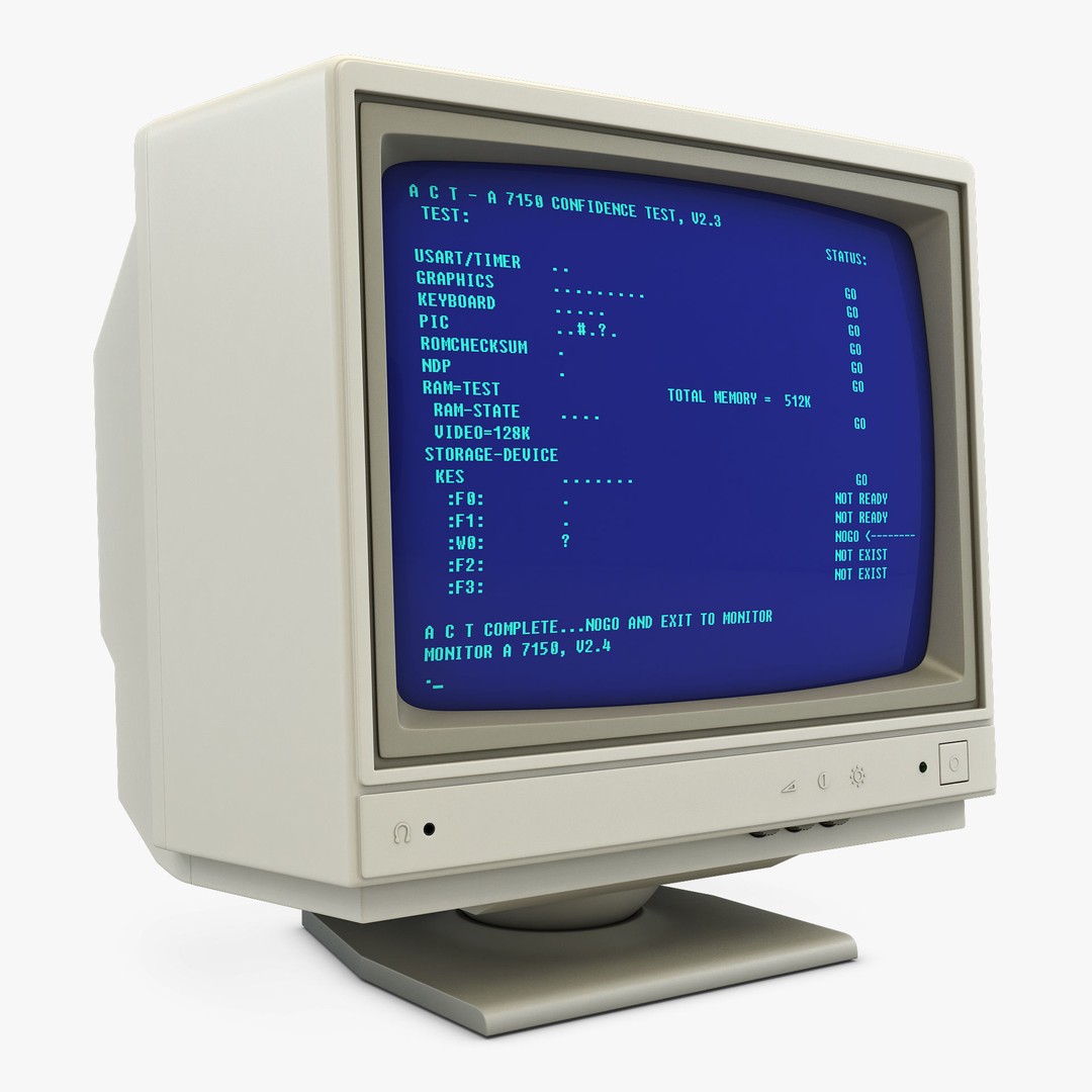 CRT Monitor 3D Model – High Poly Retro Display, FBX, OBJ, STL - View 7