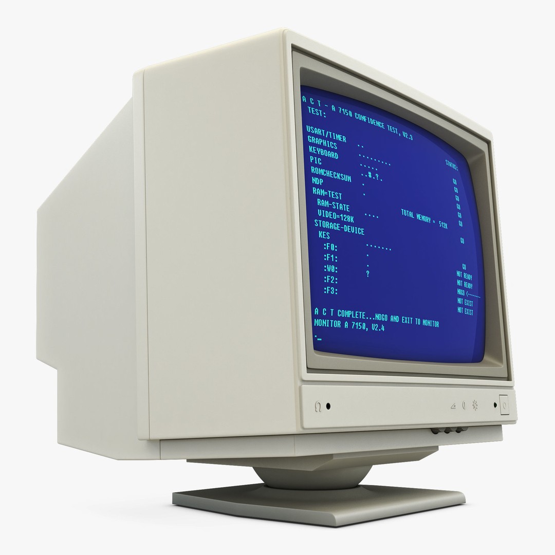 CRT Monitor 3D Model – High Poly Retro Display, FBX, OBJ, STL - View 8