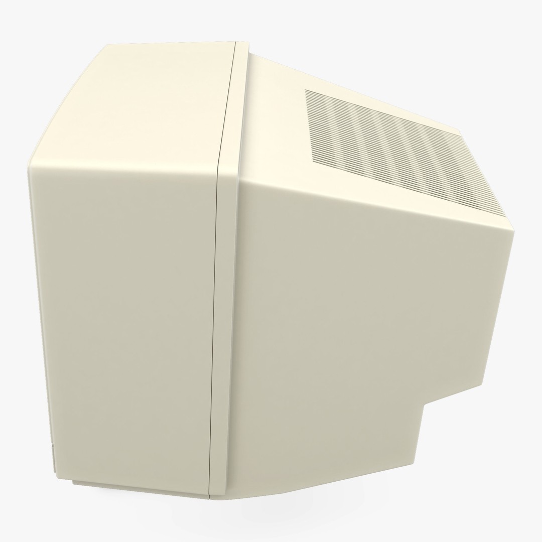 CRT Monitor 3D Model – High Poly Retro Display, FBX, OBJ, STL - View 9