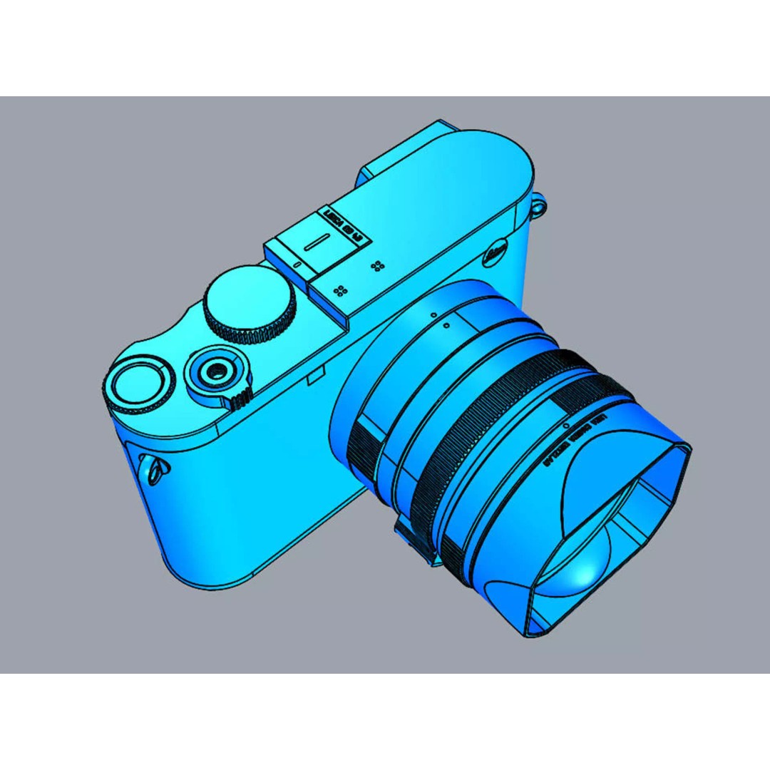 LEICA Q3 43 3D Model – Compact Digital Camera, PBR Textures, FBX - View 21