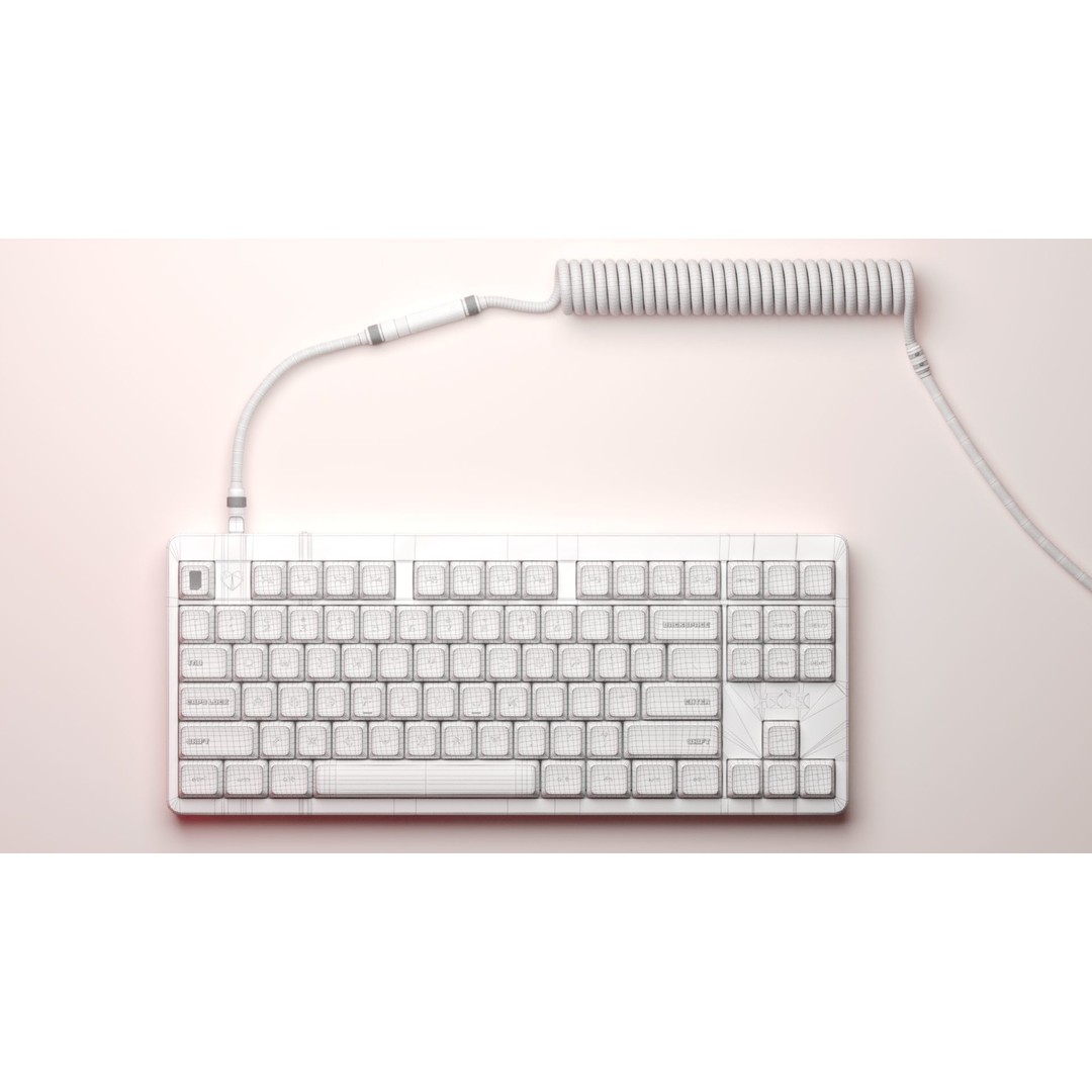 Mechanical Keyboard 3D Model – Arcade Style, PBR Textures, FBX