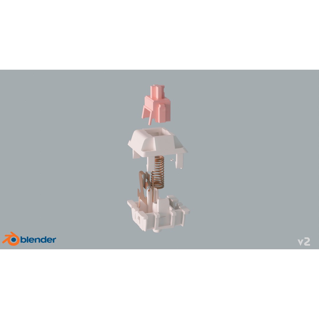 Mechanical Keyboard 3D Model – Arcade Style, PBR Textures, FBX - View 13