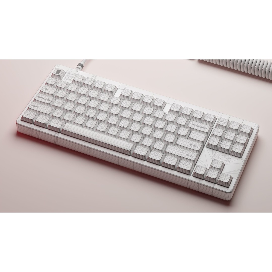 Mechanical Keyboard 3D Model – Arcade Style, PBR Textures, FBX - View 24