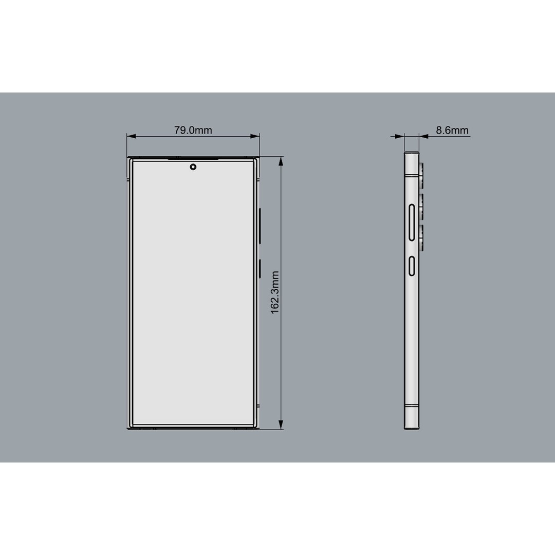 SAMSUNG Galaxy S24 3D Model – High Poly Smartphone Asset, FBX, OBJ - View 40