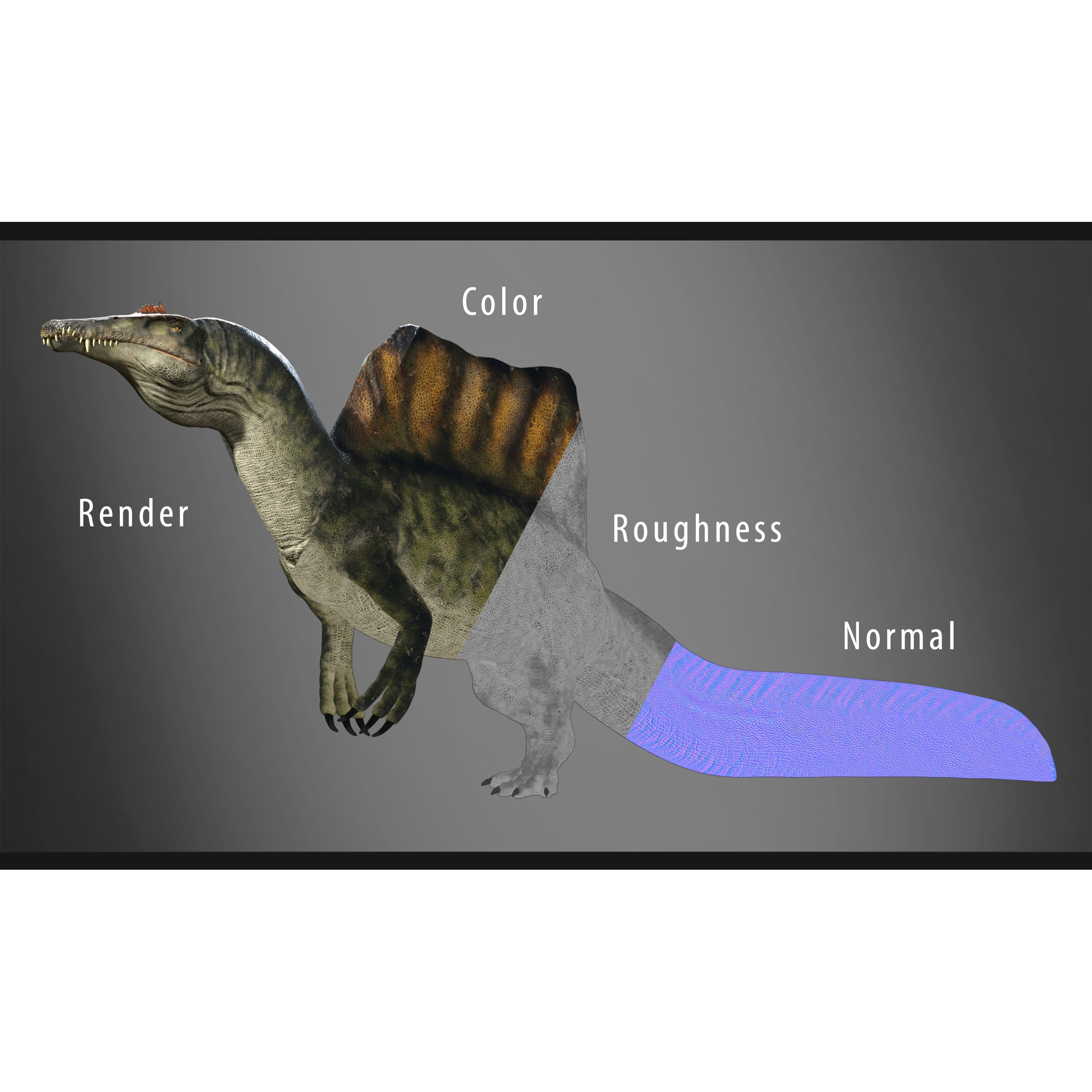 Spinosaurus - Low-Poly Game-Ready 3D Model - View 14