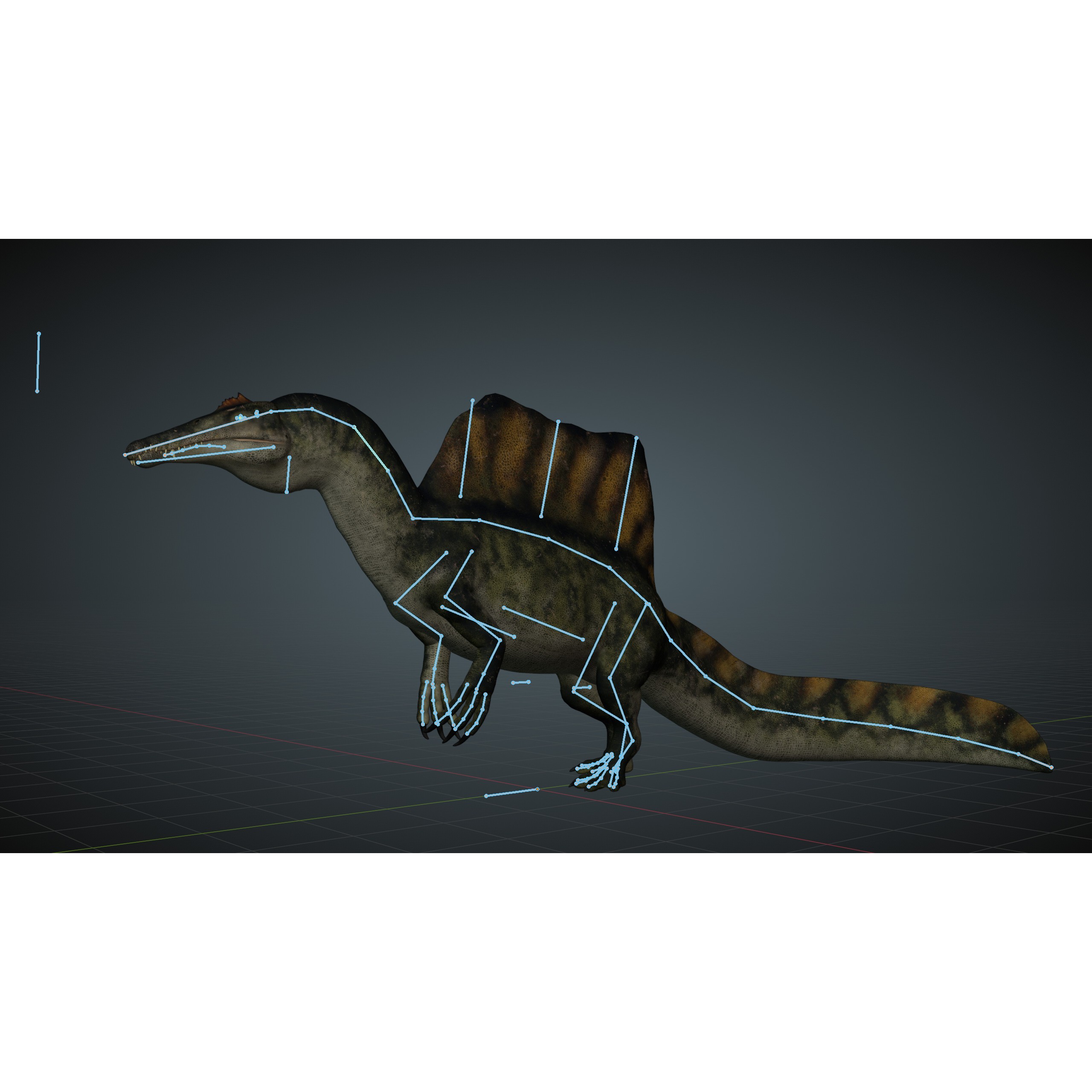 Spinosaurus - Low-Poly Game-Ready 3D Model - View 21