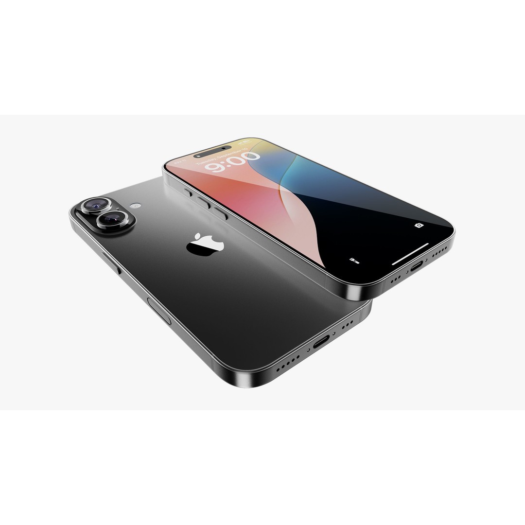 Apple iPhone 16 Black 3D Model – High Poly PBR Asset, FBX, OBJ - View 10