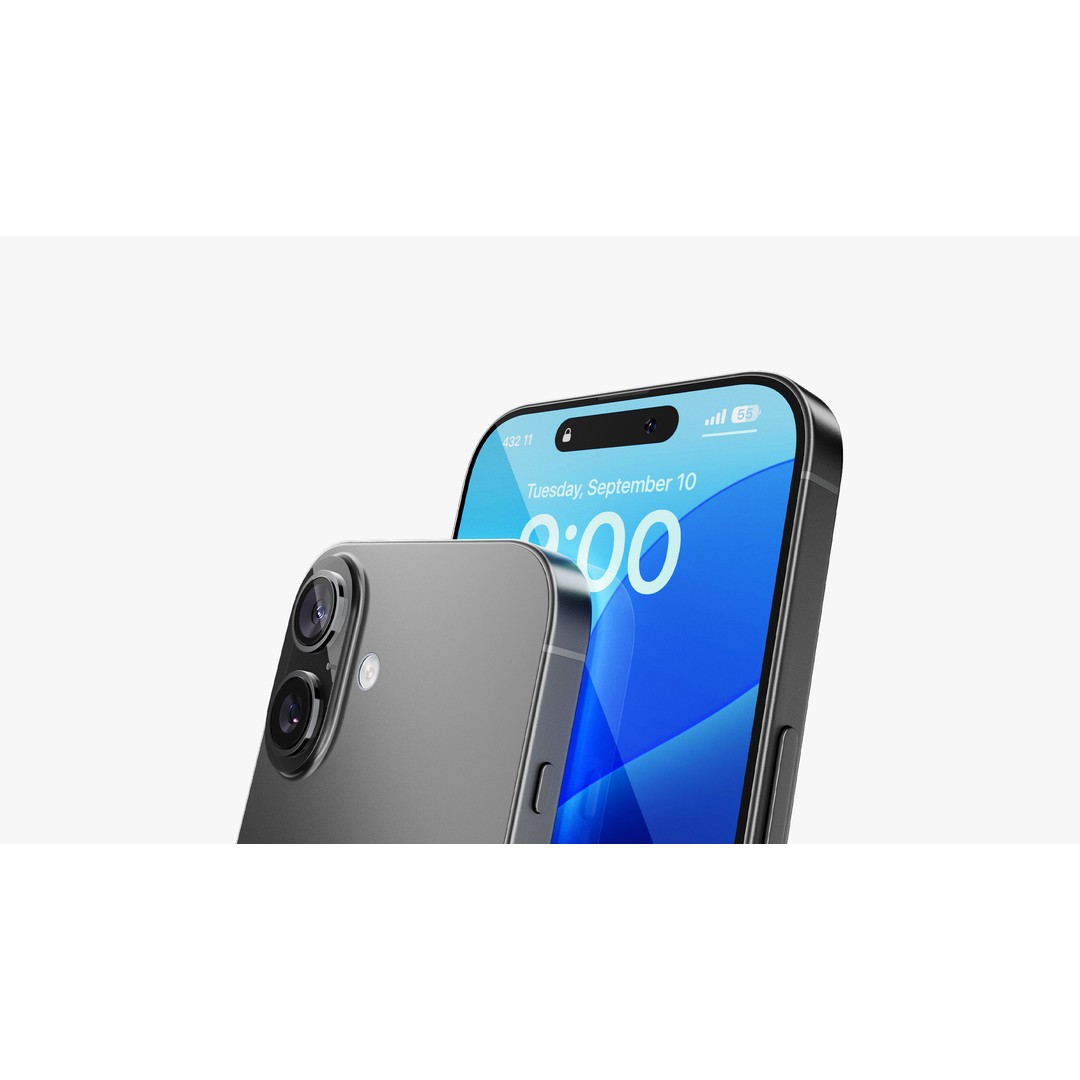 Apple iPhone 16 Black 3D Model – High Poly PBR Asset, FBX, OBJ - View 11