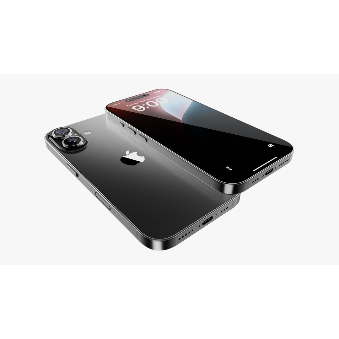 Apple iPhone 16 Black 3D Model – High Poly PBR Asset, FBX, OBJ - View 14