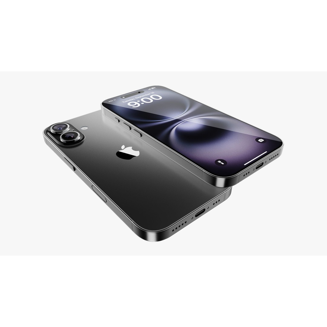 Apple iPhone 16 Black 3D Model – High Poly PBR Asset, FBX, OBJ - View 18