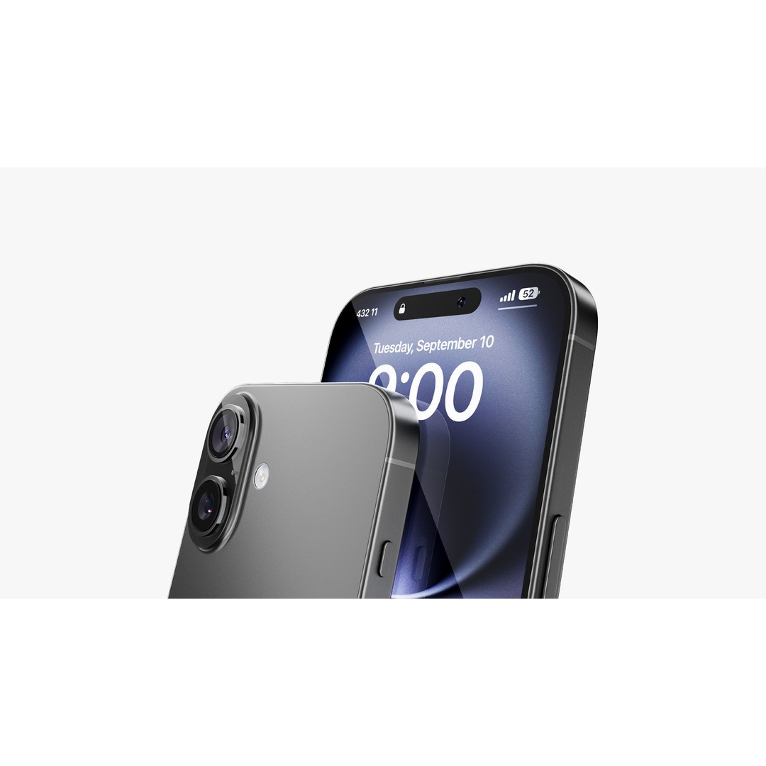 Apple iPhone 16 Black 3D Model – High Poly PBR Asset, FBX, OBJ - View 7